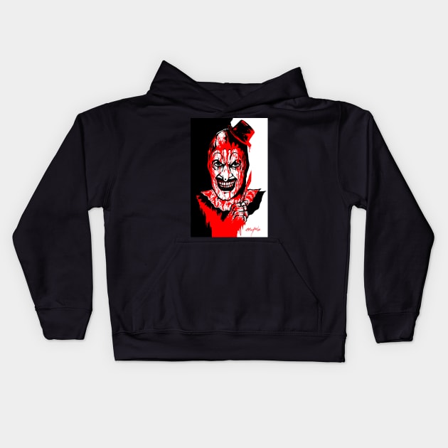 Art The Clown Kids Hoodie by ArtofOldSchool